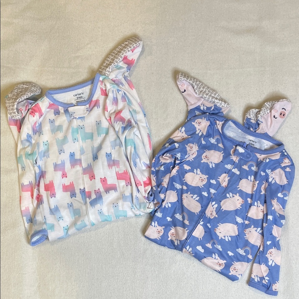 Carter's Kids Pajama Set - Llama and Pig Design